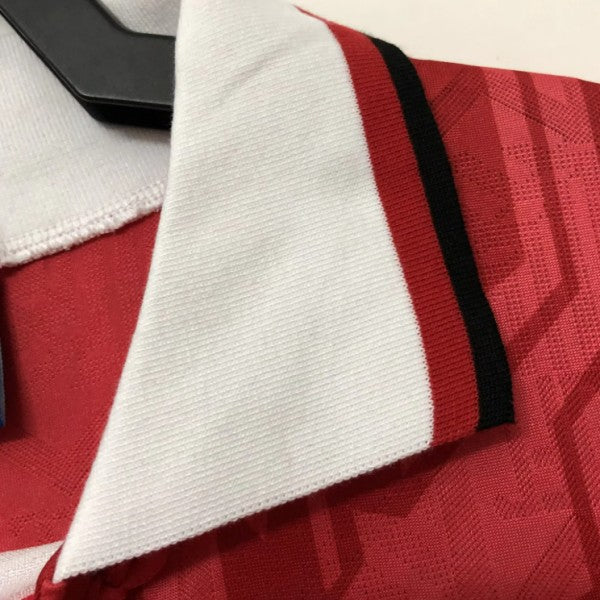 Manchester United 1992-1994 Home Retro Jersey | Classic Red Football Shirt with Lace-Up Collar | Umbro Vintage Replica