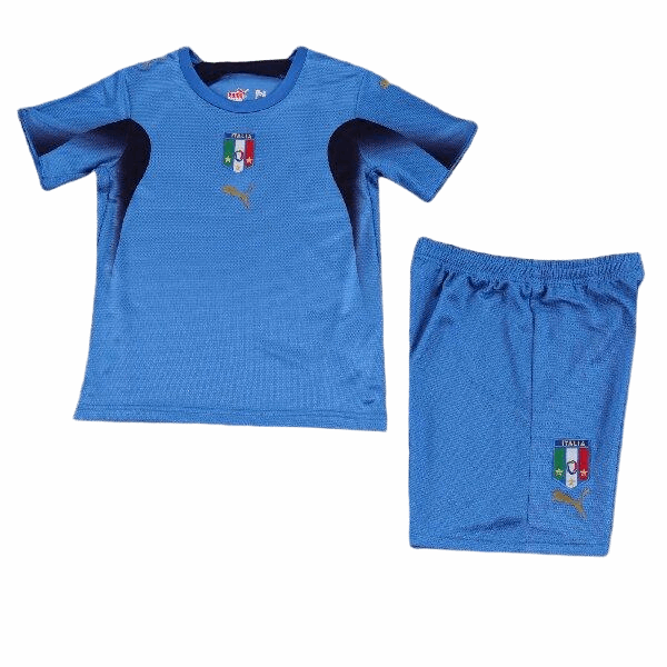 2006 outh Italy National Team Blue Football Kit  Soccer Jersey & Shorts Set