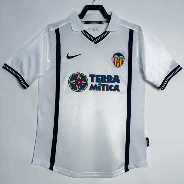 1999-01 Valencia CF 2001-2002 Retro Away Soccer Jersey
