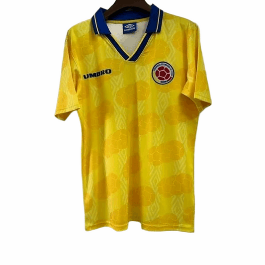 1994Colombia National Team Retro Jersey s | Valderrama #10 Umbro Soccer Shirt
