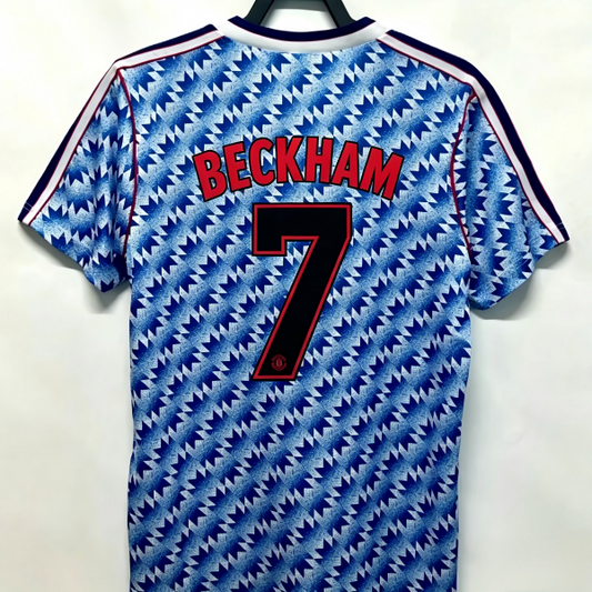 Manchester United 1990/92 Away Retro Jersey #7 David Beckham Soccer Shirt