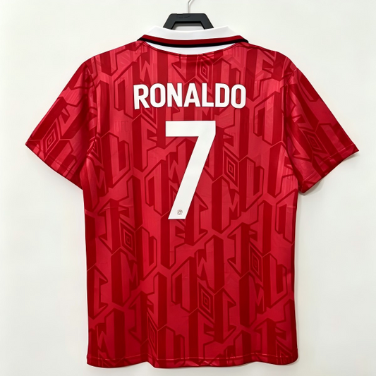 Manchester United 1992-1994 Home Retro Jersey | Classic Red Football Shirt with Lace-Up Collar | Umbro Vintage Replica