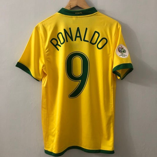 06 Brazil World Cup Home Retro Soccer Jersey | KAKA RONALDO #9 | Men's Football Shirt