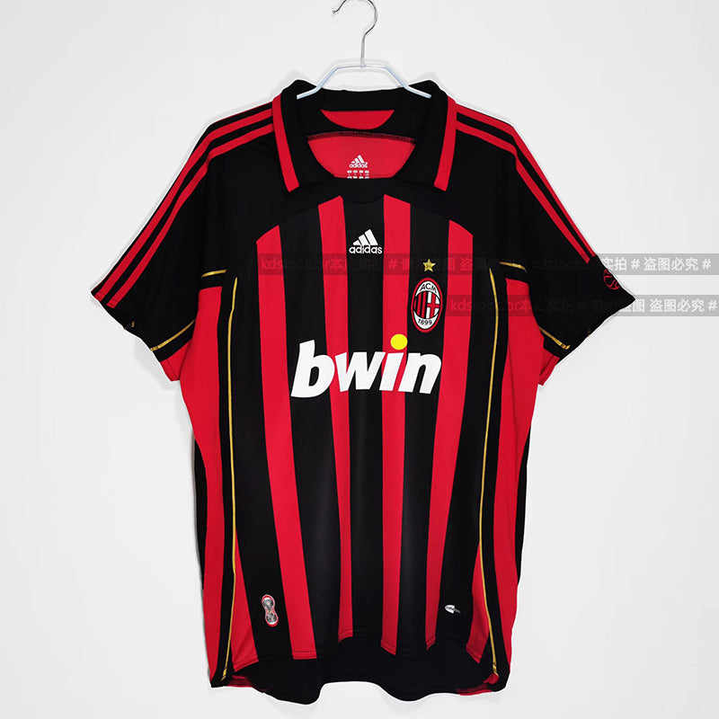 2006-2007 AC Milan Home Retro Soccer Jersey | KAKA #22 | Champions League Edition