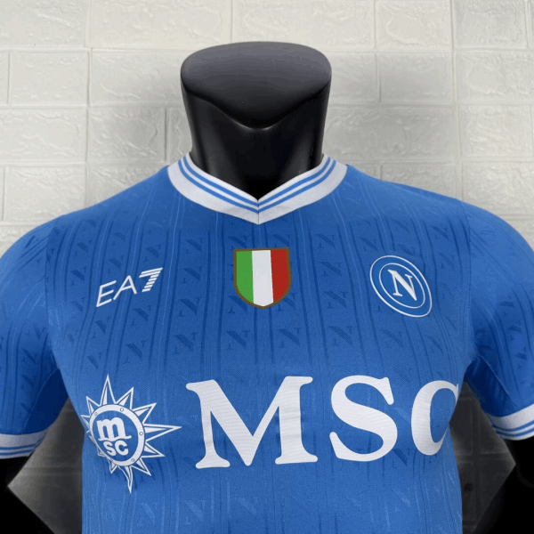 SSC Napoli 2025/26 Home Jersey | EA7 Official Fan Version - Customizable Names/Numbers