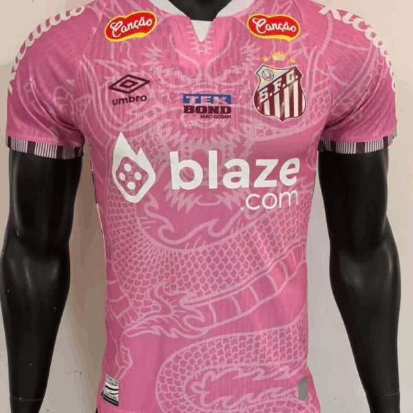 25-26Santos FC 2025/26 Pink Dragon Jersey - Neymar #11