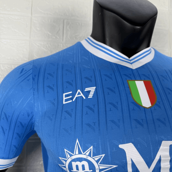 SSC Napoli 2025/26 Home Jersey | EA7 Official Fan Version - Customizable Names/Numbers