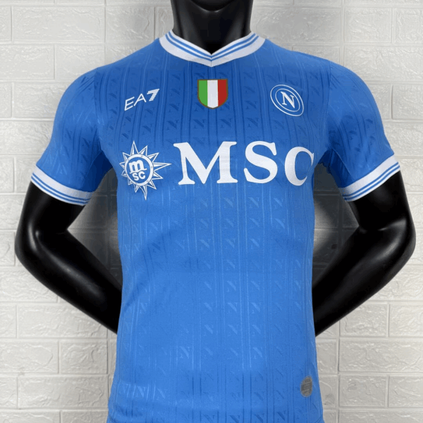 SSC Napoli 2025/26 Home Jersey | EA7 Official Fan Version - Customizable Names/Numbers
