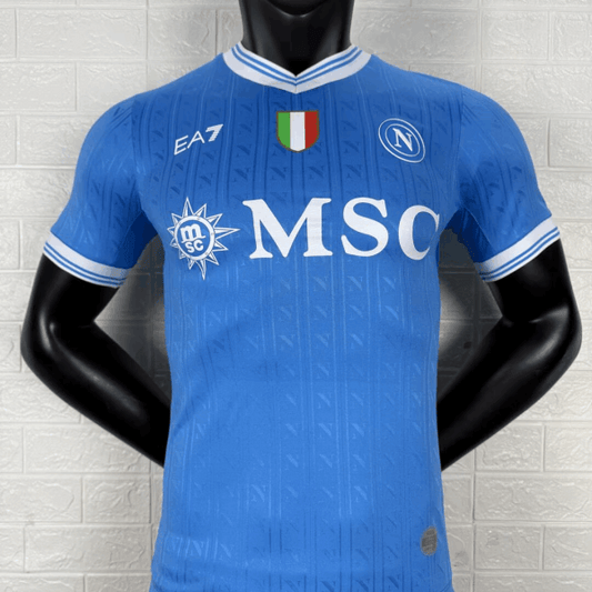 SSC Napoli 2025/26 Home Jersey | EA7 Official Fan Version - Customizable Names/Numbers