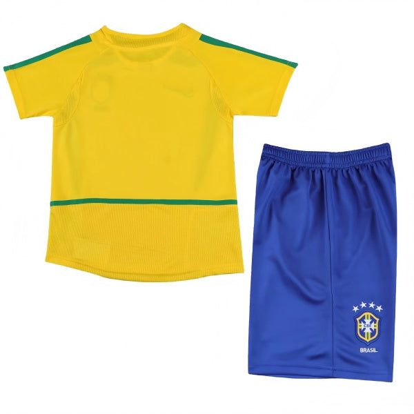 02-04Brazil Blue Kids' Football Jersey - Quick-Drying Sports Shirt, Youth Version