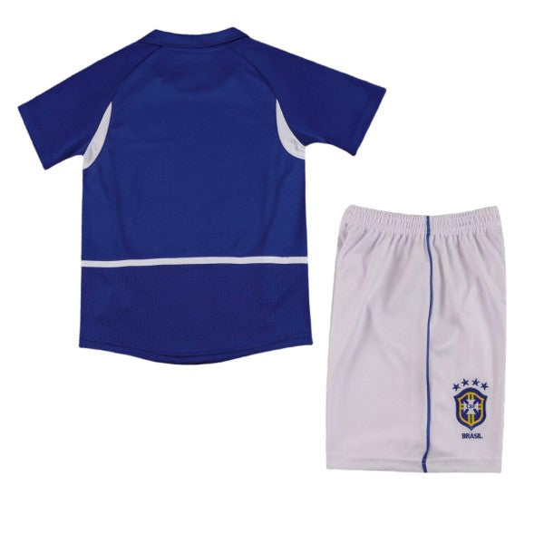 02-04Brazil Blue Kids' Football Jersey - Quick-Drying Sports Shirt, Youth Version