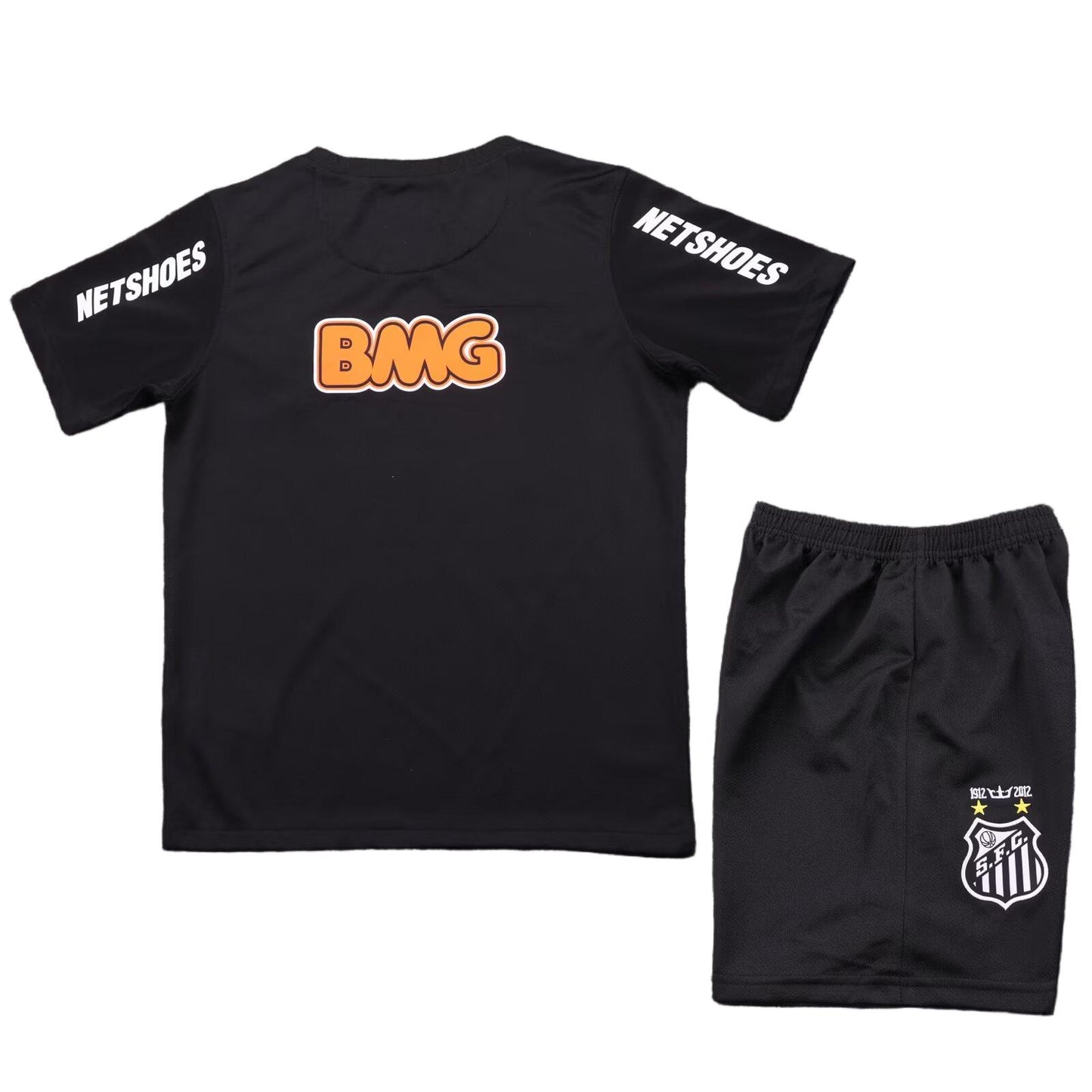 12-13Santos FC Kids' Black Football Kit  Dri-FIT Jersey & Shorts Set